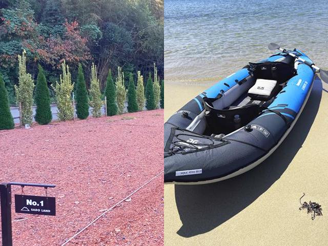 アウトドアで大人気のシーカヌーとキャンプセット