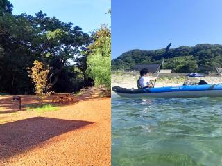アウトドアで大人気のシーカヌーとキャンプセット
