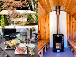 秋限定キャンプ場リバーサイドキャンプでBBQキャンプ朝食＆サウナ付
