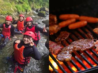 佐渡手ぶらBBQ＆キャニオニンング半日体験フャミリコース