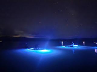 夜の海を彩る、幻想的なナイトSUP