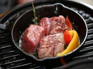 スキレットでステーキBBQ