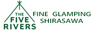 THE FIVE RIVERSFINE GLAMPING SHIRASAWA公式サイト　バナー画像 https://holidaynavi.com/@fiverivers